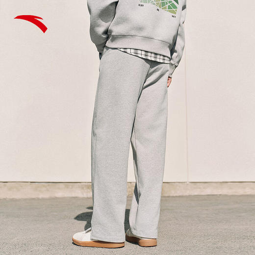 安踏（ANTA）潮流美式运动长裤2025春季新款宽松直筒微喇裤卫裤152518304 商品图4