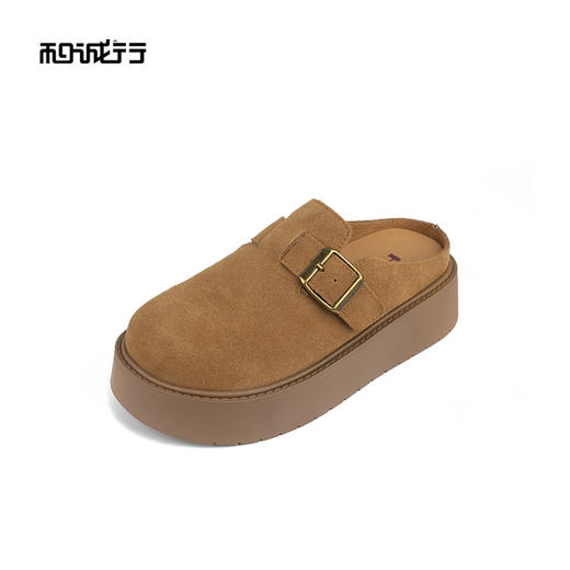 和诚行 2025春季新款复古百搭勃肯鞋厚底舒适外穿女半包拖鞋0820296 商品图1