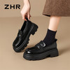 ZHR成熟圆头乐福鞋新款皮鞋2024新款黑色增高复古厚底英伦单鞋 商品缩略图4