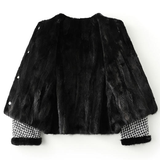 雀说新款双面穿进口拼貂冬年轻款貂皮大衣真水貂毛皮草外套女冬AL602.1 商品图2