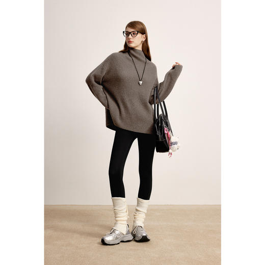 【商场同款】诗凡黎高腰显瘦弹力小脚裤2024冬新款长裤3FA252431R 商品图1