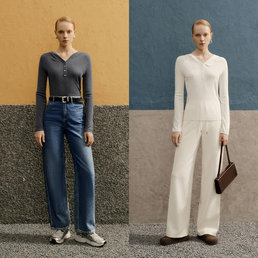 【商场同款】麦檬春秋醋酸羊毛绒云杉套头毛衫5F7932201 商品图2