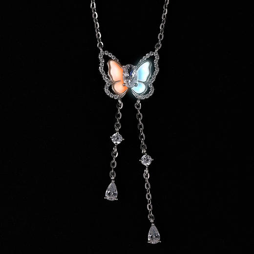 【夜光 双色】卡蒂罗/KADER 双子星夜光蝴蝶 接住招财的蝴蝶玄学！会发光锁骨链闪闪蝶舞原创设计流苏 商品图11