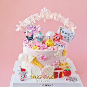 1027CAKE | 粉色系 三丽鸥 库洛米 玉桂狗 HelloKitty
