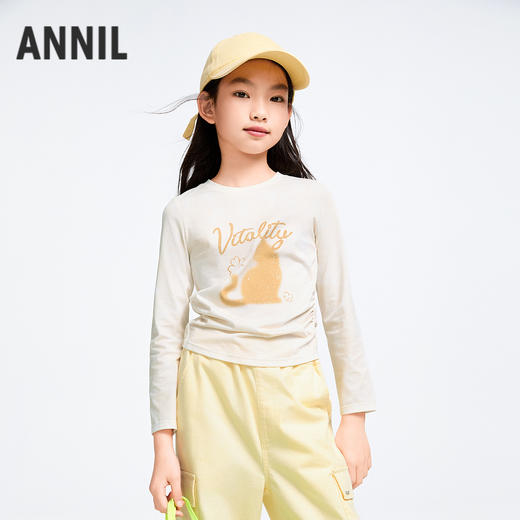 女童圆领长袖针织衫春季新款安奈儿童装实体店同款AG511568 商品图1