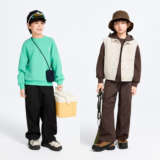 男童全腰梭织单裤春季新款安奈儿童装实体店同款AB516509 商品图3