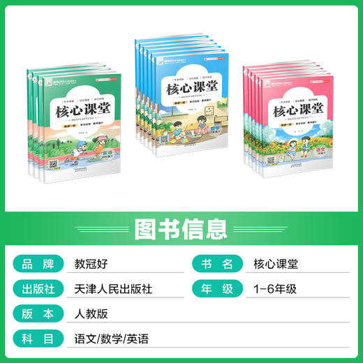 教冠好 学霸培优 核心课堂 小学一二三四五六年级语文数学英语上下册全套 人教版 培优教辅 同步训练单元解析 商品图1