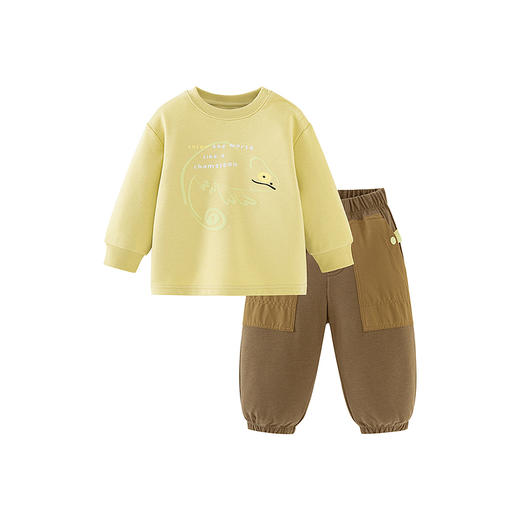 迷你巴拉长袖套装男童女童宝宝宽松卫衣长裤萌趣两件套2025春 商品图4