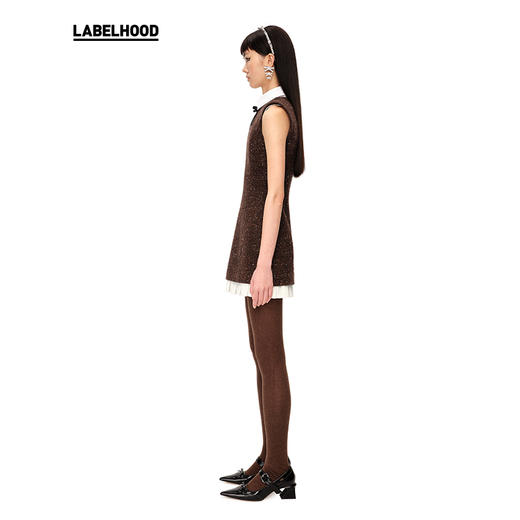 【SHUSHUTONG】蕾虎淑装百褶边无袖修身连衣裙经典款裙装 商品图2