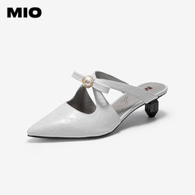 MIO米奥多宝珠珠尖头时装半凉鞋欧美风女凉鞋M252250801