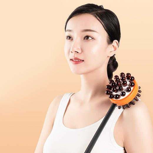 「实木按摩球！全身放松」气囊锤按摩捶敲打健身锤经络按摩锤按摩肩颈椎后背放松腿部居家日用穴位锤 商品图1