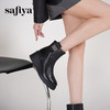 Safiya/索菲娅2024冬季休闲圆头坡跟时尚百搭后拉链短踝靴 SF44116116 商品缩略图3