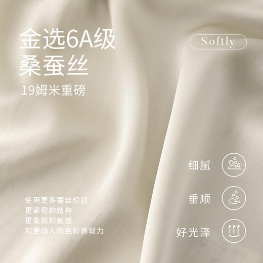 19姆米重磅真丝睡衣女100%桑蚕丝优雅蕾丝家居服衣裤套春夏金三塔  YSFFA207 商品图4