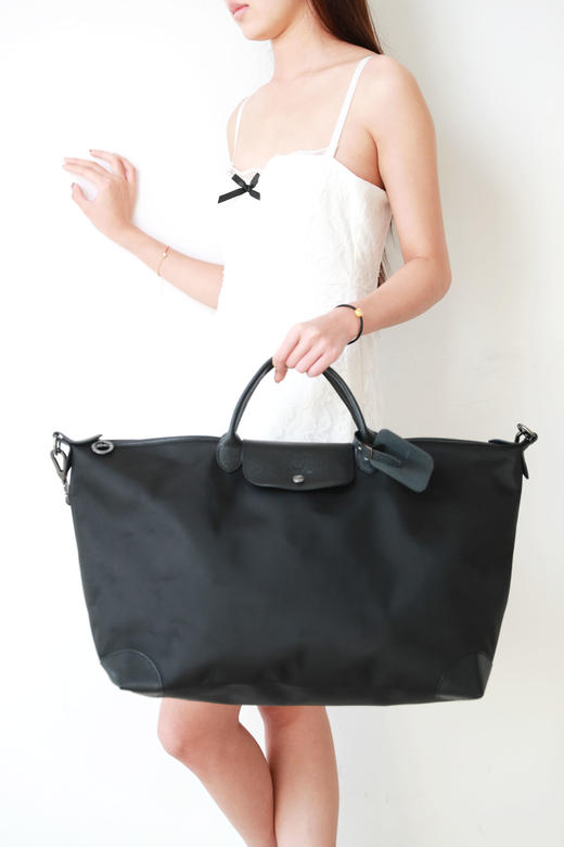 问了一万次的！！45L大容量旅行包，牛皮+帆布手提单肩包C010758 商品图12