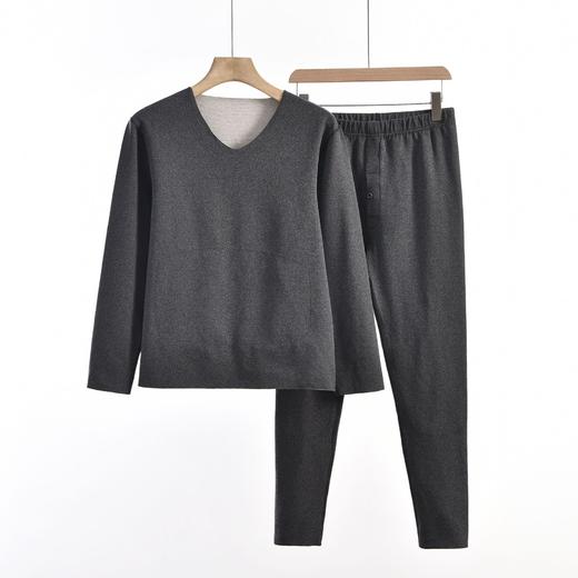 雀说男士蚕丝羊毛保暖内衣套装秋冬无痕发热暖姜贴片护肚护膝秋衣秋裤ALM3708 商品图7