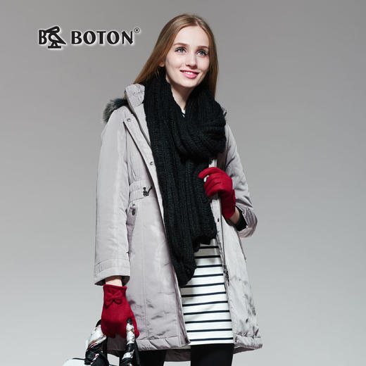 【第2件半价！尾货清仓不退换】波顿女士甩胆长羽绒LJ656 商品图1