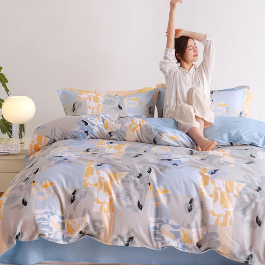 TY 恒源祥全棉四件套加厚耐用超软亲肤床品套件双人 （被套2*2.3m）闲意【鲜享3.0】 商品图0