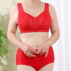 雀说多款可选本命年大红文胸中老年文胸前扣无钢圈妈妈内衣胸罩套装AL8086 商品缩略图6