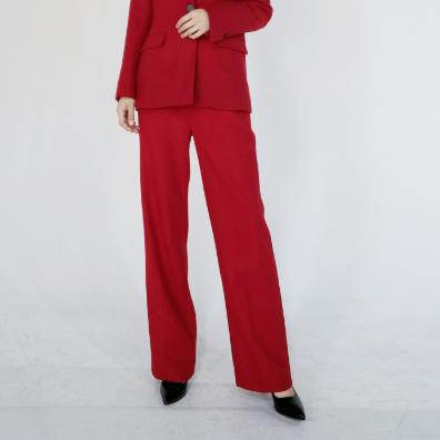 臣禾 深红色直筒西裤9203061876 商品图0