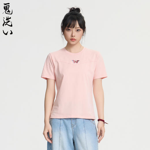 ONIARAI/鬼洗25春夏泥棒蓝女款化蝶福蛇绣花拼接贴布绣 N840262 商品图3