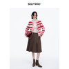 SELFWHO复古棕咖色a字百褶裙裤女2025春季新款通勤宽松休闲阔腿裤 商品缩略图1