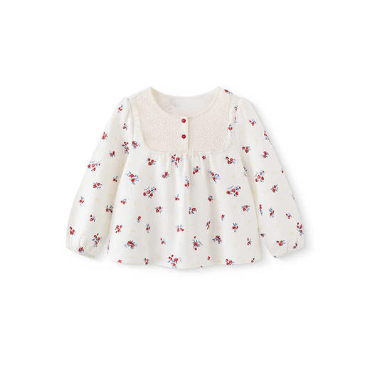 英氏女童长袖T恤春夏透气新春拜年服纯棉2025新款T恤YRTAJ1R007A 商品图4