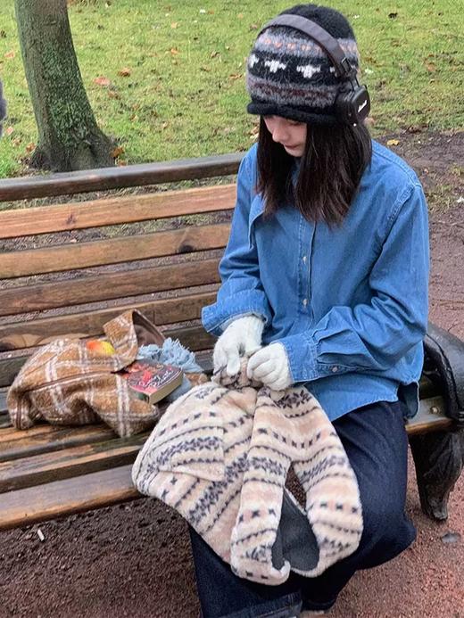 浮生八记/24D197/复古羊羔毛一衣多穿可变包包两穿马甲 商品图4