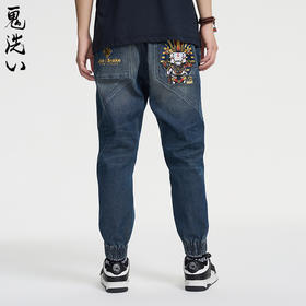 ONIARAI/鬼洗25春夏地藏埃及法老蛇年公仔束脚男式牛仔裤 25J6401