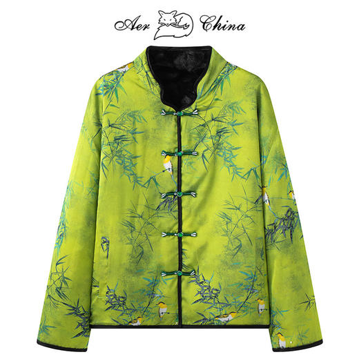 雀说国风中式盘扣水貂皮草外套女短款拼貂双面穿貂皮大衣冬季新款AL 商品图2