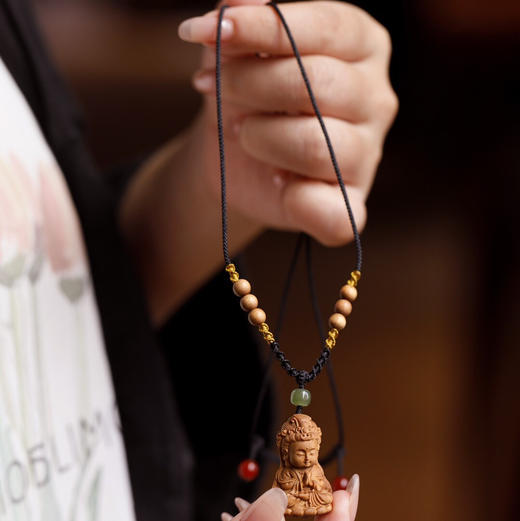 【青山特惠】老山檀【观音】吊坠 立体雕刻 s48 商品图2