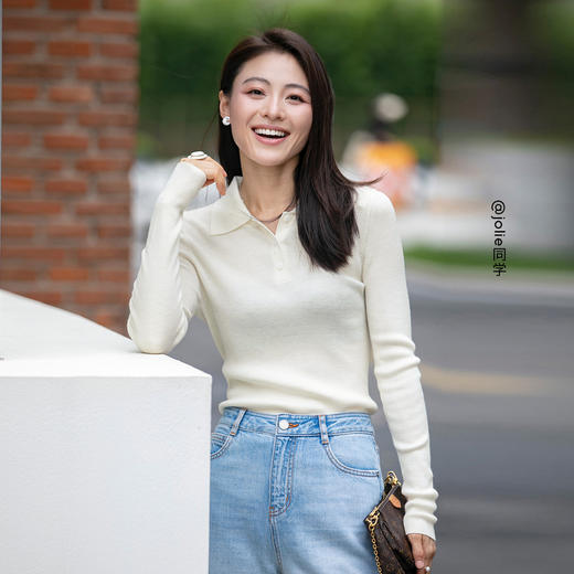 【商场同款】麦檬春秋醋酸羊毛绒云杉套头毛衫5F7932201 商品图1