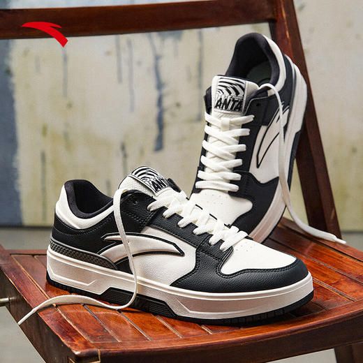 安踏经典撞色低帮板鞋男2025春季新款百搭休闲运动鞋子112518010 商品图3