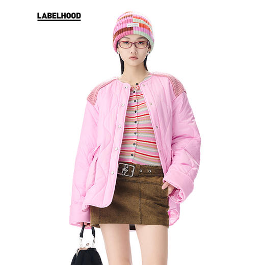 【SHORT SENTENCE×LABELHOOD】蕾虎联名款针织拼接棉服 商品图1