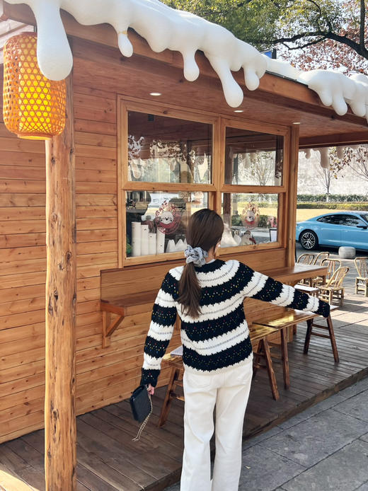 2501102   erd* 点点条纹 拉链开衫 商品图4