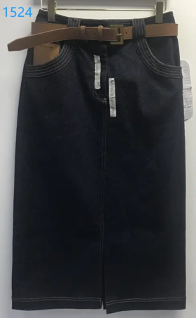 7G23064#直简牛仔半裙