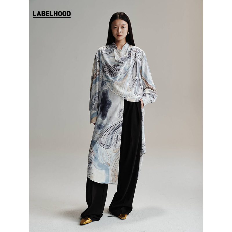 【HIDEMI×LABELHOOD】联名款设计感简约印花连衣裙