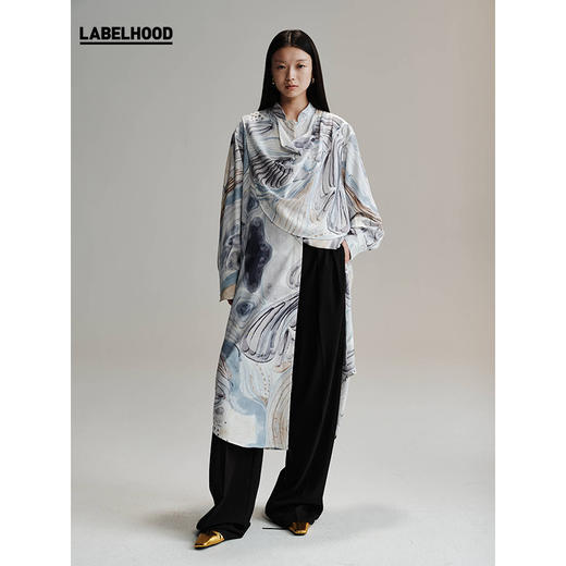 【HIDEMI×LABELHOOD】联名款设计感简约印花连衣裙 商品图0