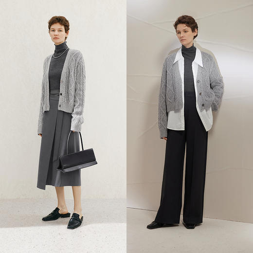 【商场同款】麦檬春秋毛衫开衫5F1130521 商品图3