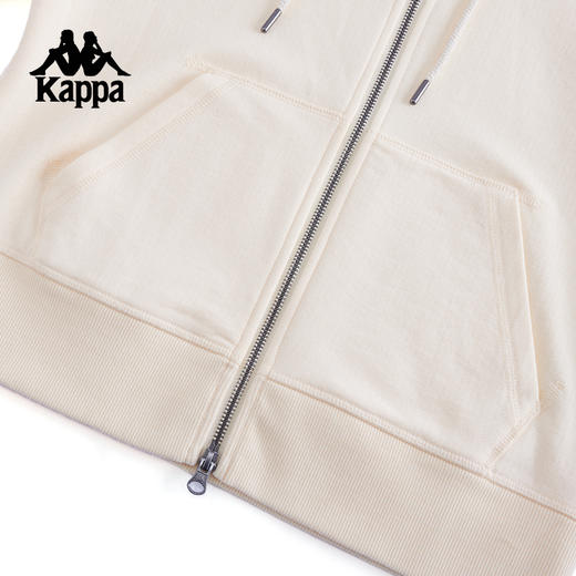 Kappa卡帕背靠背运动外套女2025新款纯棉连帽夹克针织开衫上衣潮K0F22MK30 商品图4
