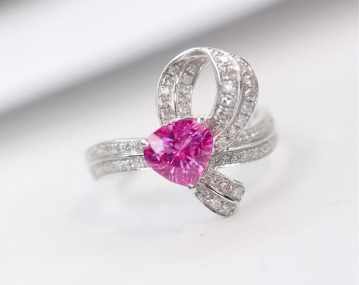 1.2ct刻面帕帕拉恰蓝宝石戒指 商品图0