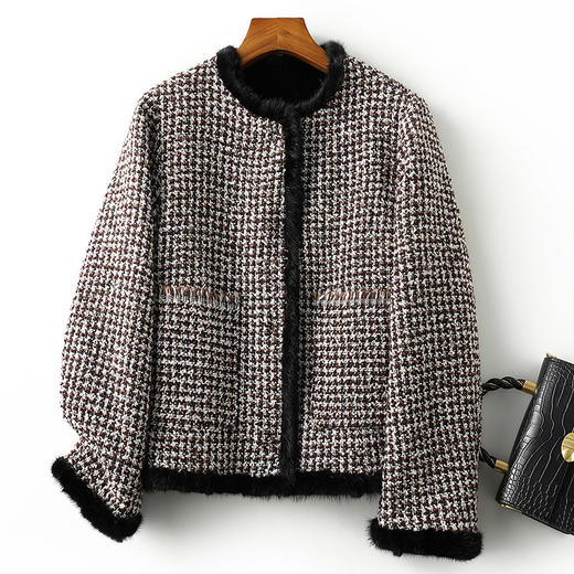 雀说新款双面穿进口拼貂冬年轻款貂皮大衣真水貂毛皮草外套女冬AL602.1 商品图6