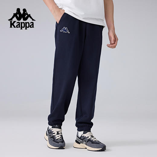 Kappa卡帕背靠背索罗娜运动长裤男士2025新款针织裤子休闲束脚裤K0F12AK01 商品图2