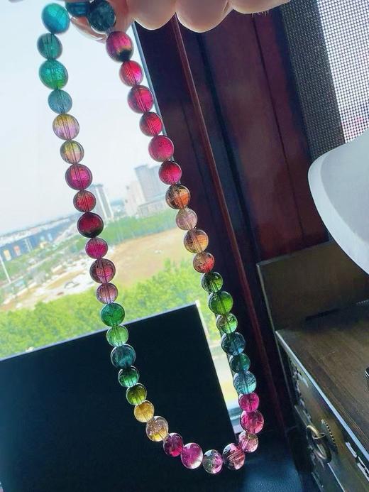 7mm-9mm多圈彩虹碧玺手串 商品图4