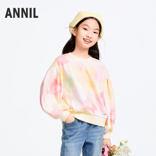 女童圆领长袖卫衣春季新款安奈儿童装实体店同款AG511571 商品图0