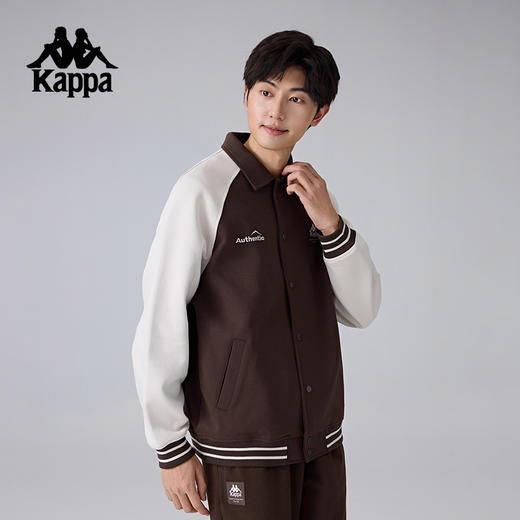 Kappa卡帕背靠背2025新款运动外套针织开衫卫衣男款翻领夹克上衣K0F12WK71 商品图2