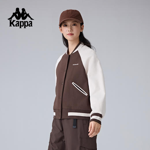Kappa卡帕背靠背2025新款运动外套女款复古针织开衫上衣休闲夹克K0F22WK81 商品图2
