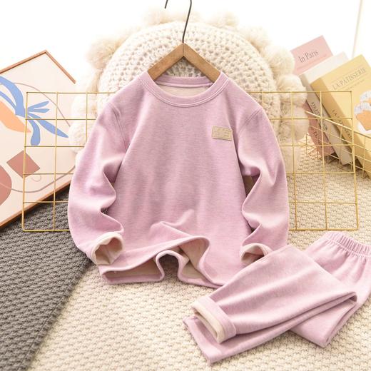 "雀说儿童蚕丝羊毛德绒保暖内衣套装冬季新款中大童保暖衣男童秋衣秋裤AL K2160" 商品图8