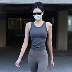 Beemen固定一体杯运动背心女外穿健身秋冬季瑜伽服上衣