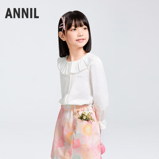 女童翻领长袖上衣春季新款安奈儿童装实体店同款AG511575 商品图2
