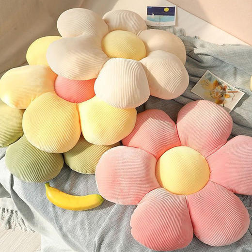 「立体护臀！久坐无烦恼」花瓣形坐垫靠背花朵坐垫花瓣抱枕沙发靠垫飘窗装饰可爱靠枕客厅居家布艺 商品图2